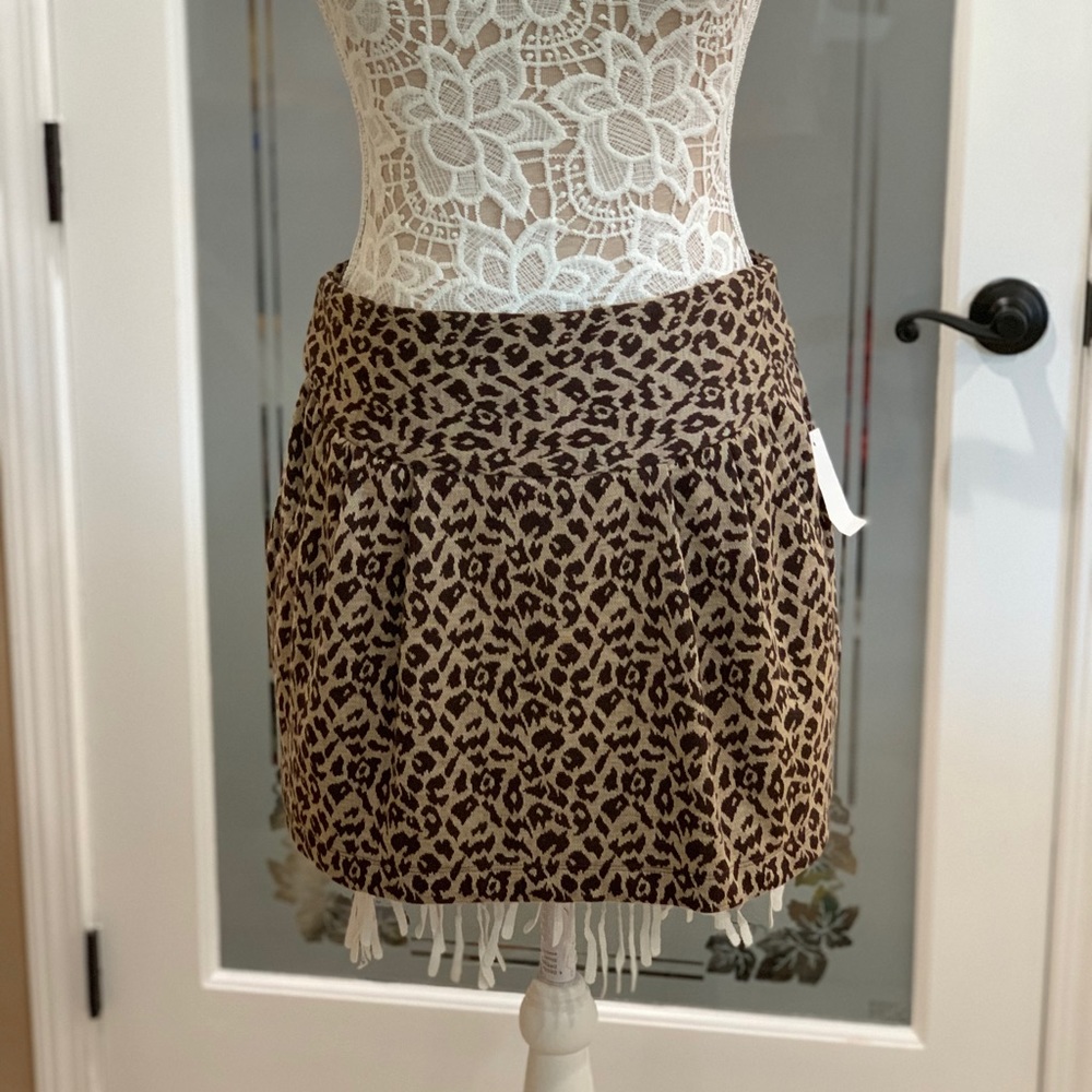 Charlotte Russe Fall Leopard Print mini skirt